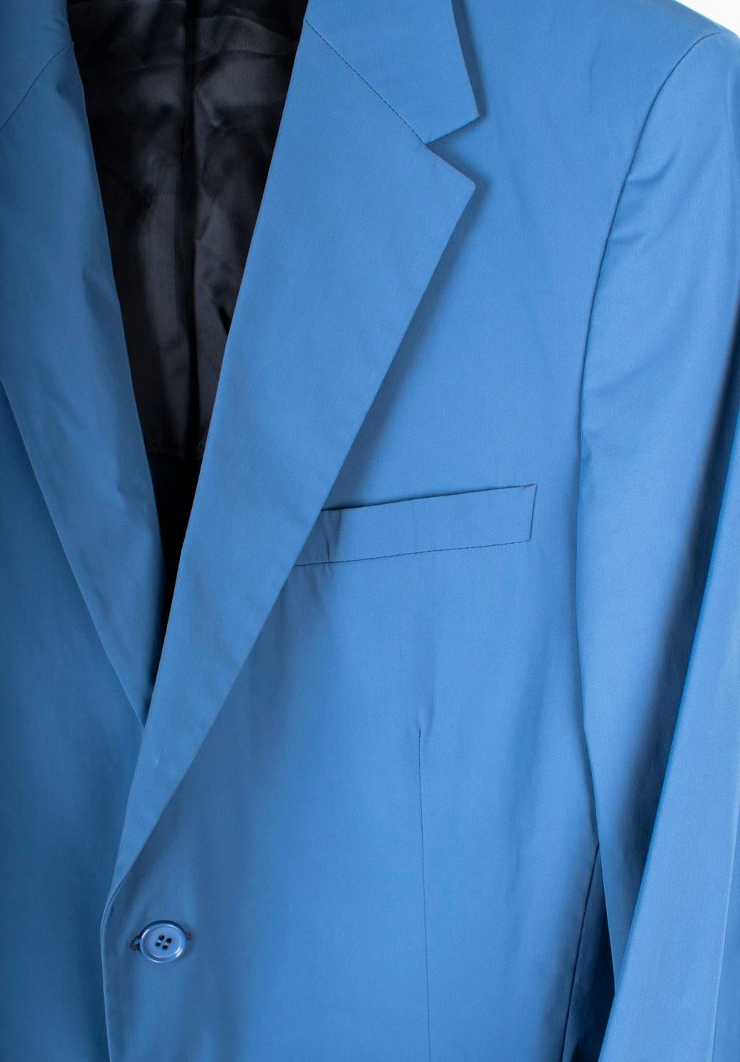 Blu Prada Uomo Tuta Due Pezzi Casual Techno Uomo Giacca Pantaloni Taglia IT52-L, S1505 in vendita