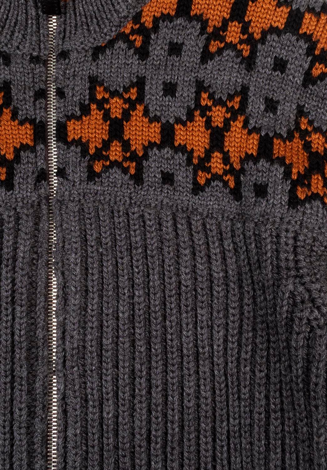 Prada Men Sweater Cardigan Full Zip Heavy Knit, ITA48 (Medium), S702  In Excellent Condition For Sale In Kaunas, LT