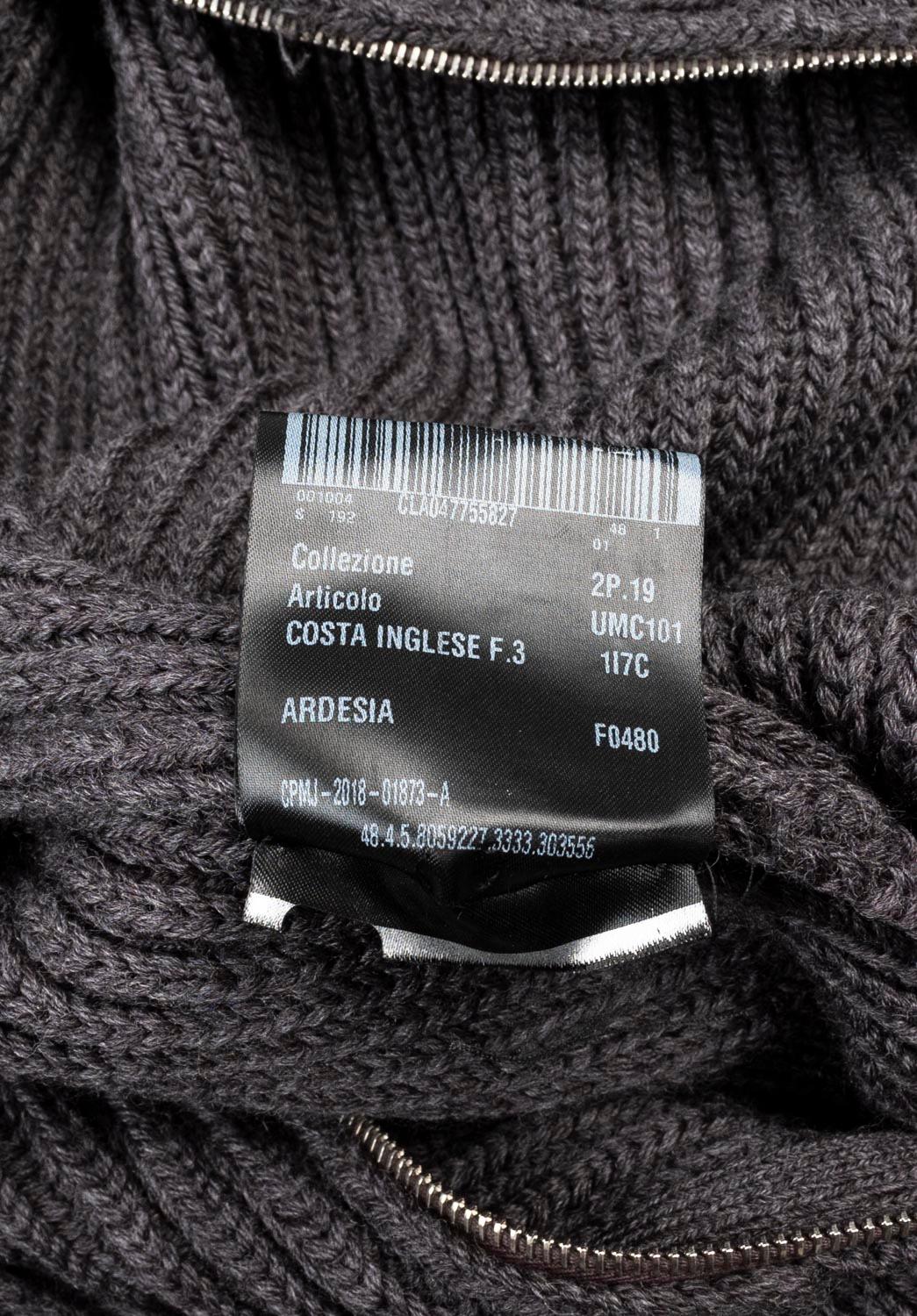 Prada Men Sweater Cardigan Full Zip Heavy Knit, ITA48 (Medium), S702  For Sale 4