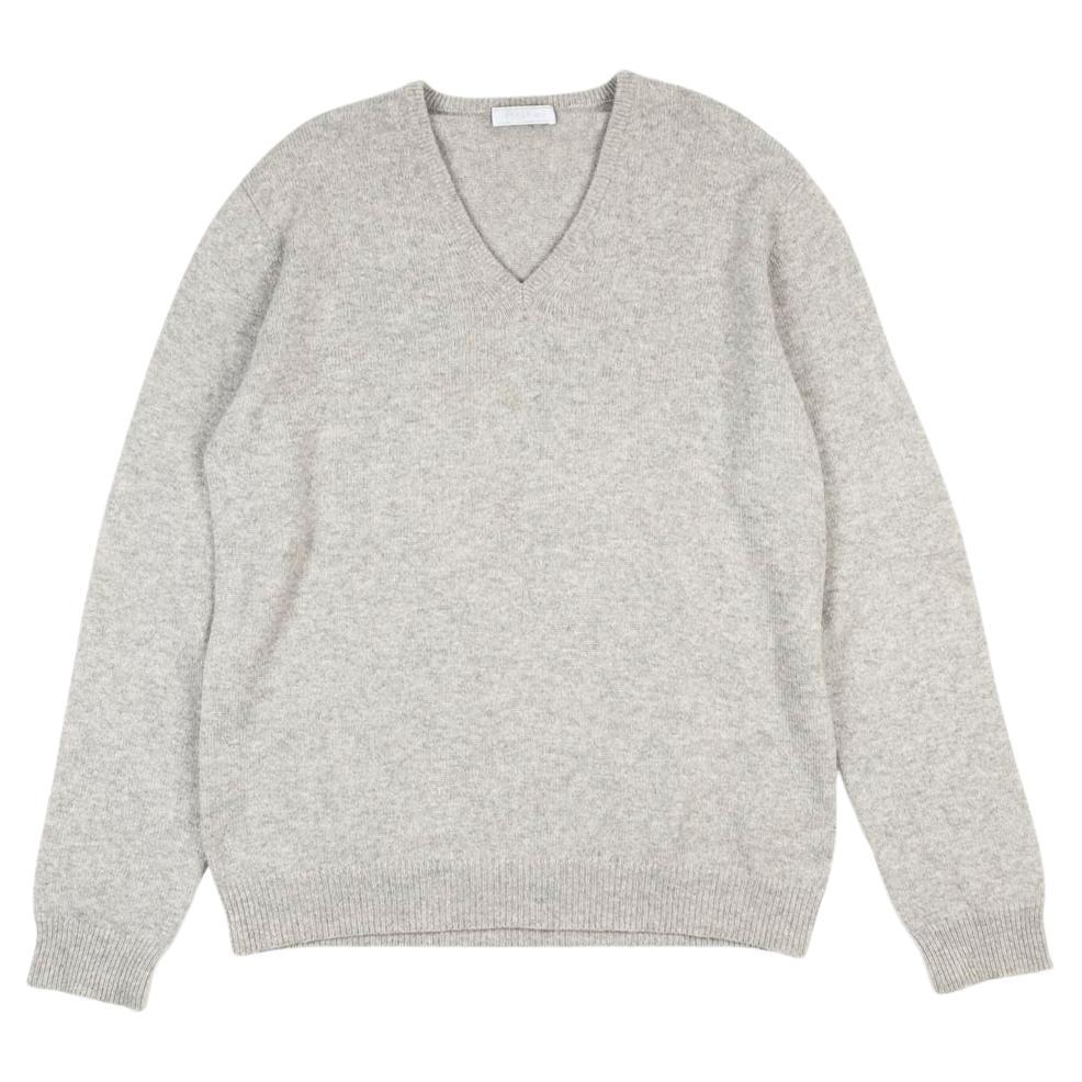 Prada Men Sweater Cashmere V Neck Size ITA52 (L), S687 For Sale