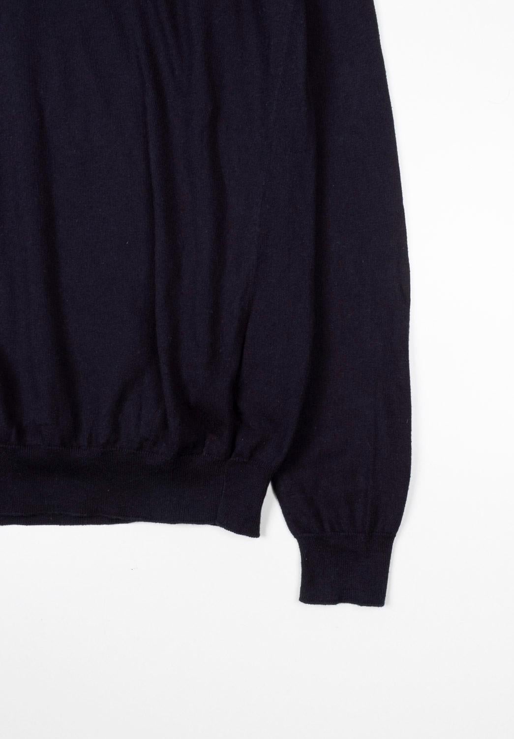 Prada Men Sweater Cotton Cashmere Crewneck Size ITA50, S1248 In Good Condition For Sale In Kaunas, LT