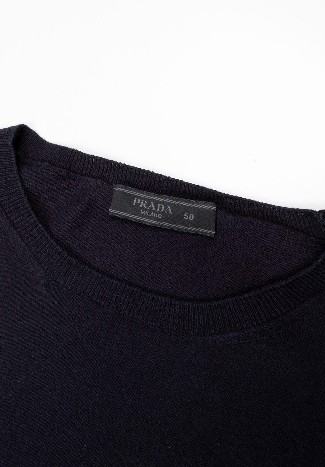 Prada Men Sweater Cotton Cashmere Crewneck Size ITA50, S1248 For Sale 1