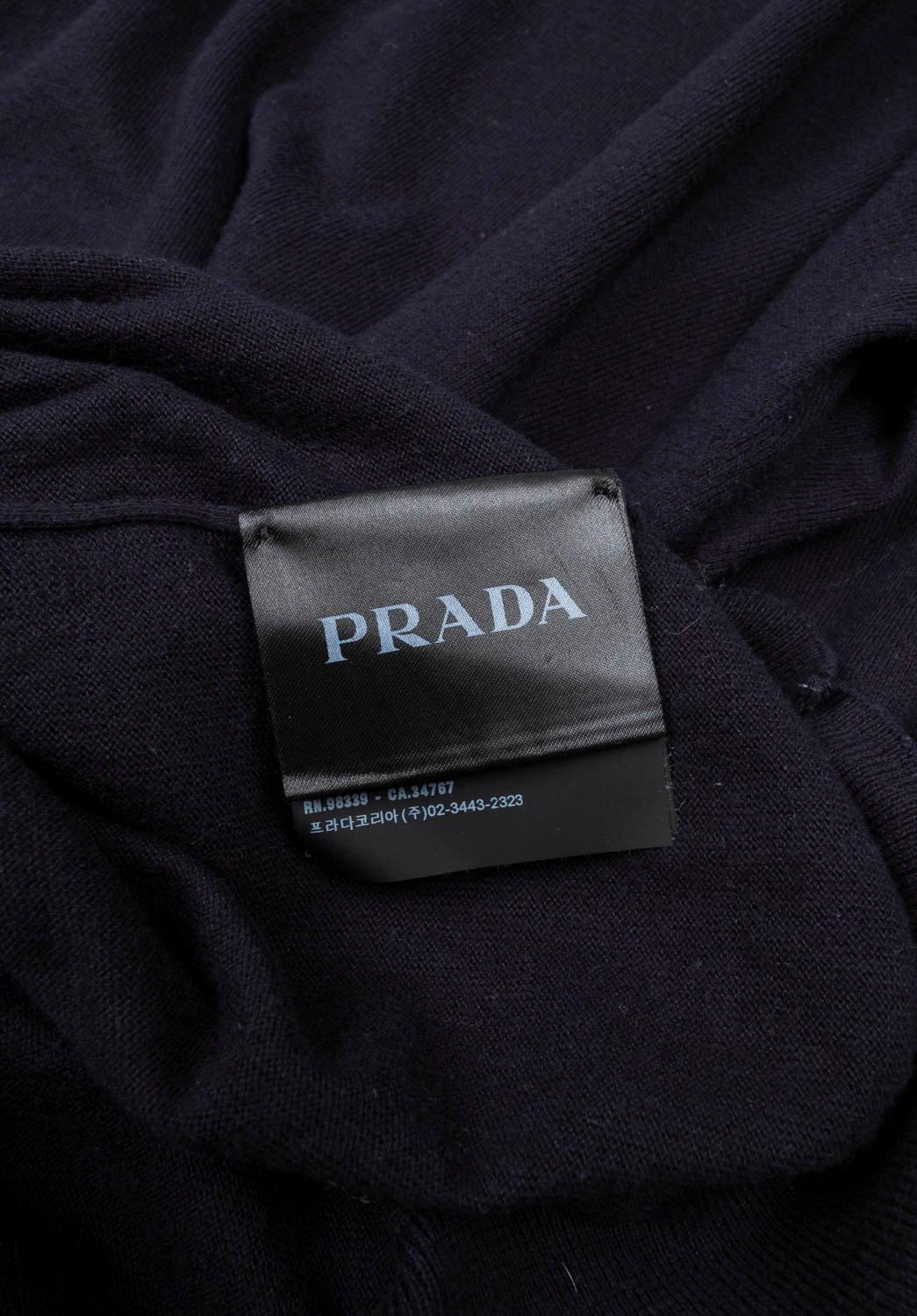 Prada Men Sweater Cotton Cashmere Crewneck Size ITA50, S1248 For Sale 2