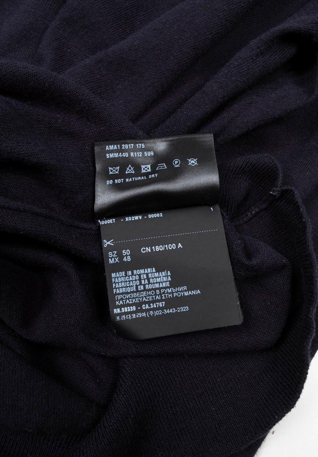 Prada Men Sweater Cotton Cashmere Crewneck Size ITA50, S1248 For Sale 3