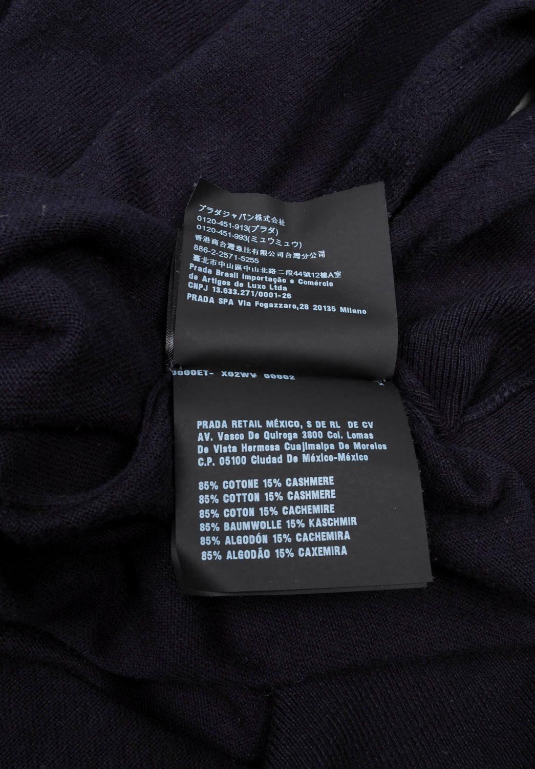 Prada Men Sweater Cotton Cashmere Crewneck Size ITA50, S1248 For Sale 4