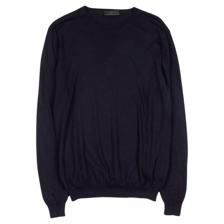 Prada Men Sweater Cotton Cashmere Crewneck Size ITA50, S1248 For Sale