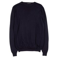 Prada Herrenpullover aus Baumwolle und Kaschmir mit Crewneck Größe ITA50, S1248