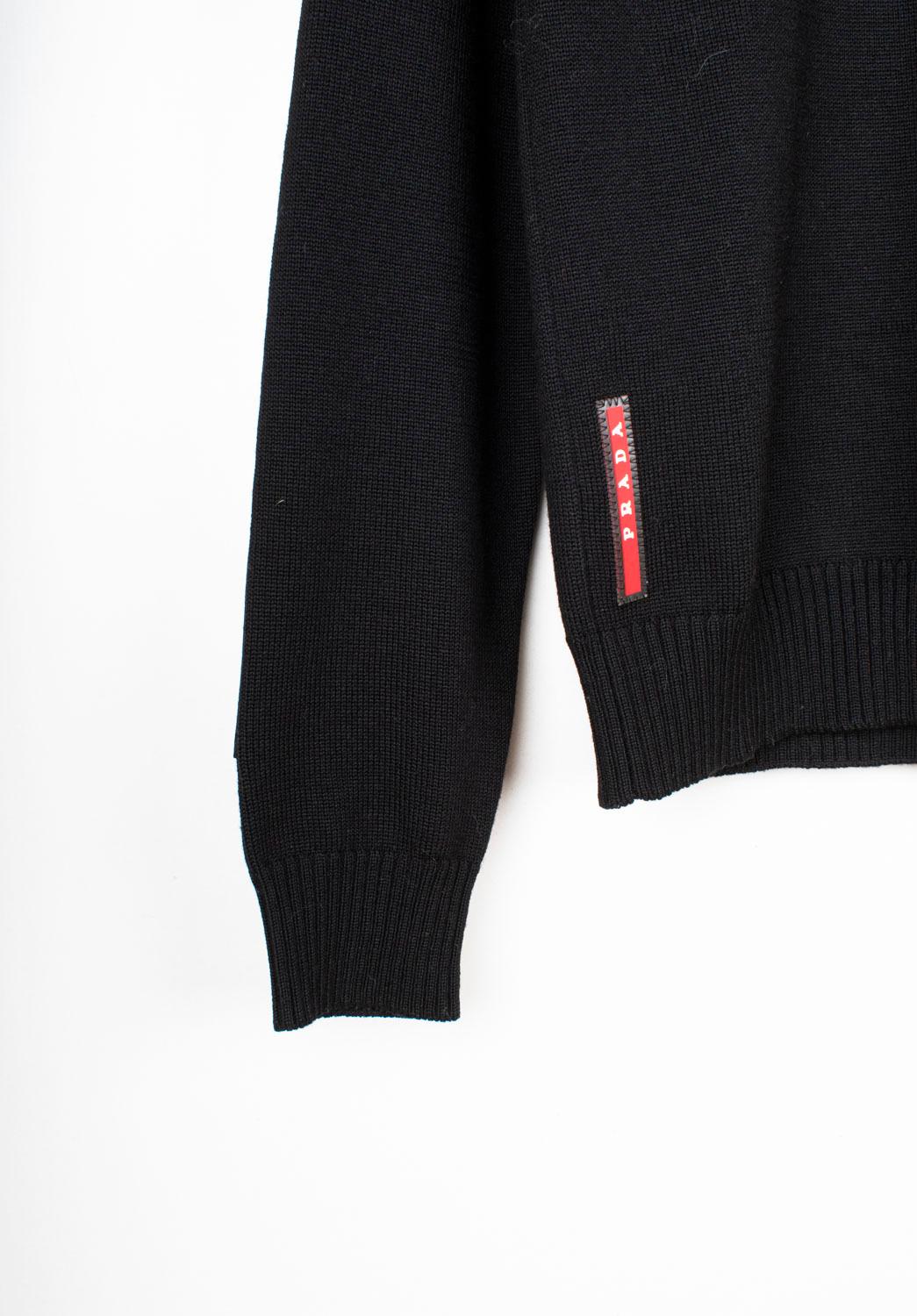 Prada Uomo Maglione girocollo in tecno lana taglia IT46-S/M, S.I.M. in vendita 1
