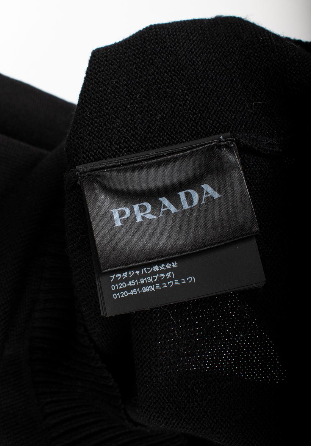 Prada Uomo Maglione girocollo in tecno lana taglia IT46-S/M, S.I.M. in vendita 4