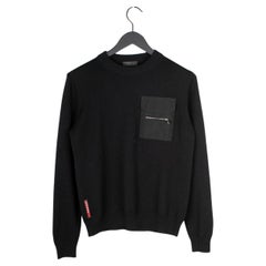 Prada Herren Pullover Rundhalsausschnitt Techno Wolle Größe IT46-S/M, S1501