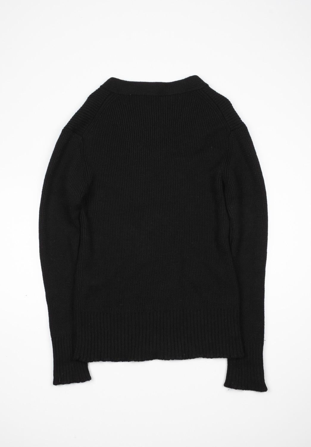 Men's Prada Men Sweater Heavy Knit Deep V Neck Size ITA50/L, S1189 For Sale