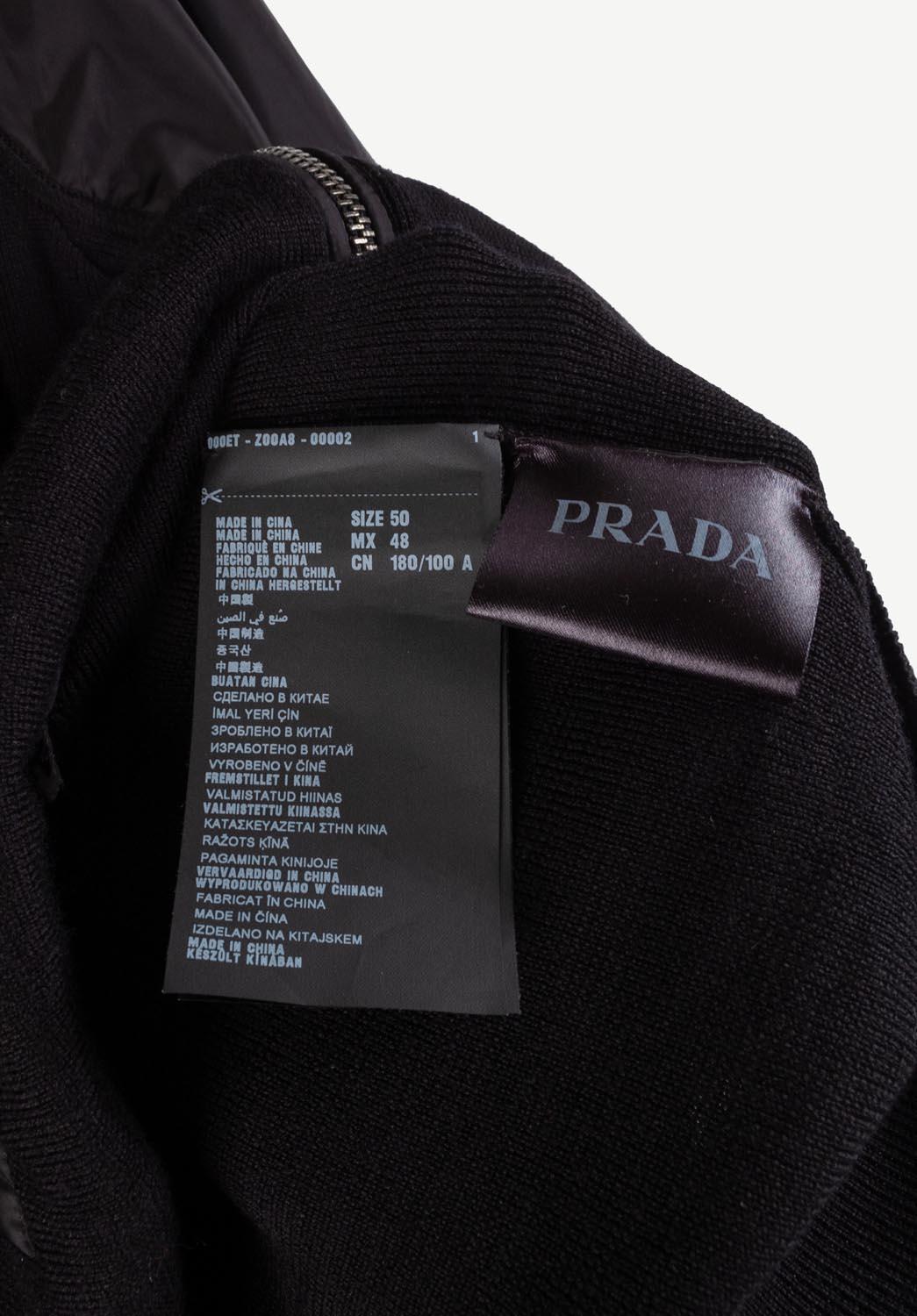 Prada Men Sweater Jacket Wool Nylon Zipped Size 50IT(Medium), S303 For Sale 2