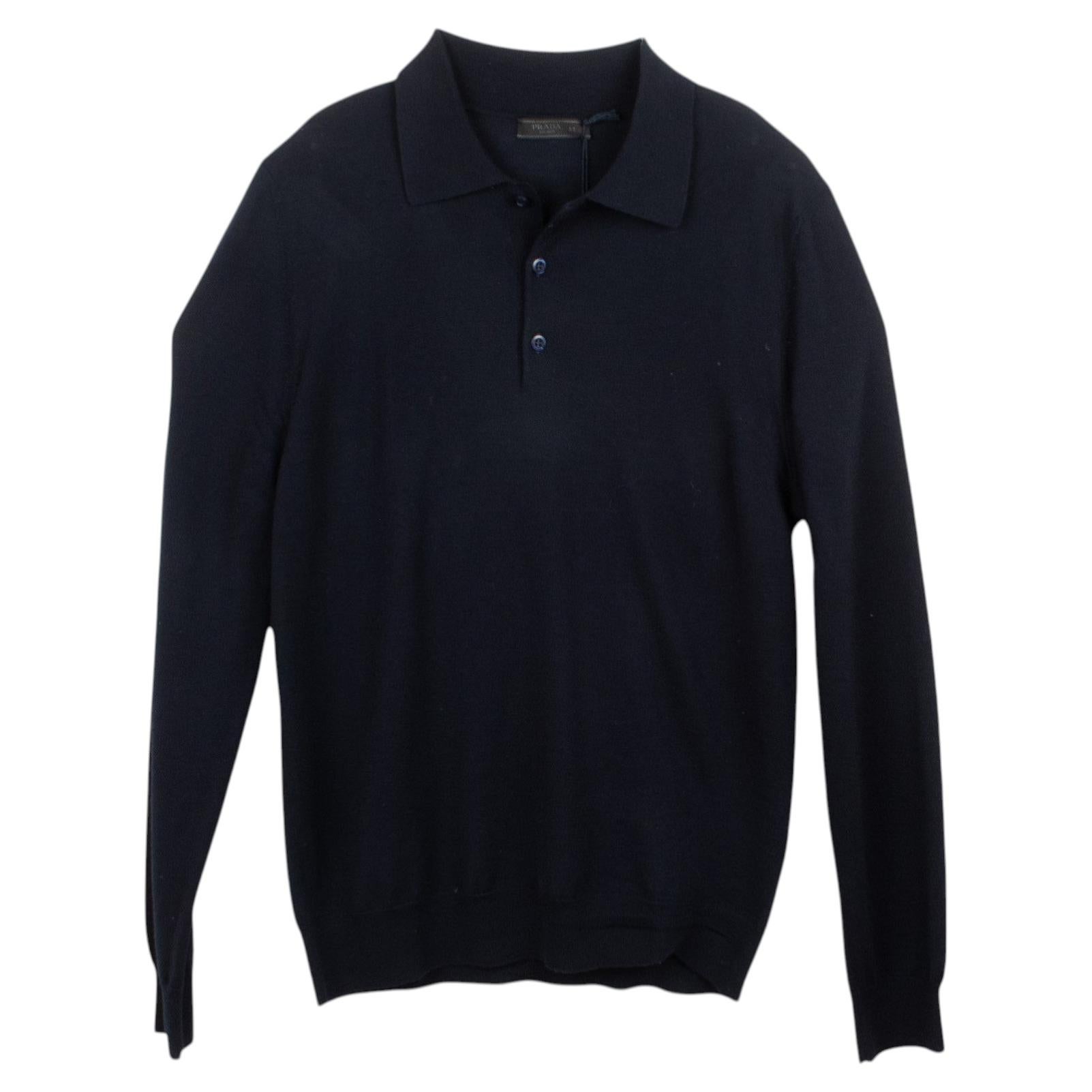 Prada Herren-Pullover im Polo-Stil, Größe IT52 – M/L