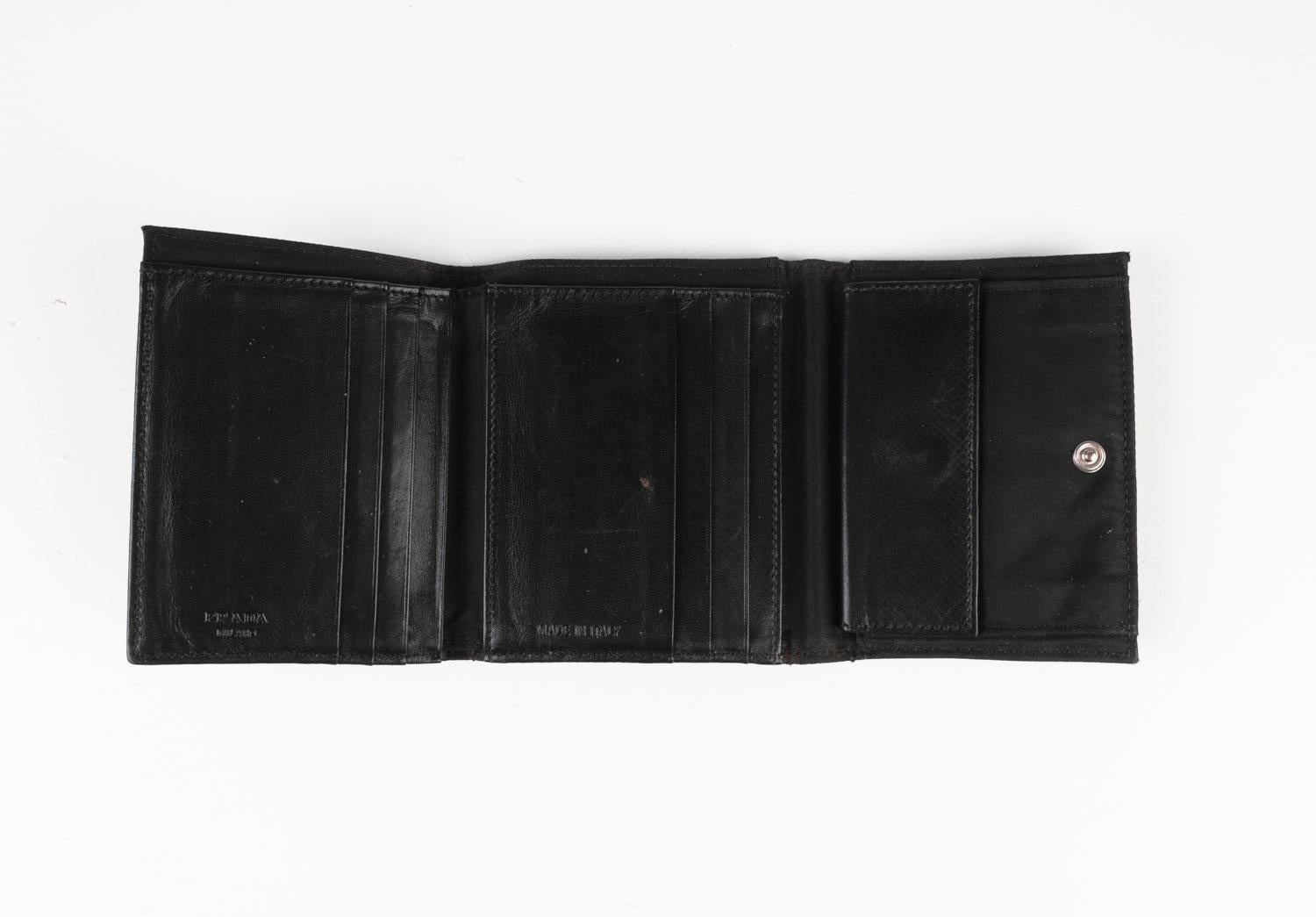Black Prada Men Wallet Nylon Logo, Medium size For Sale