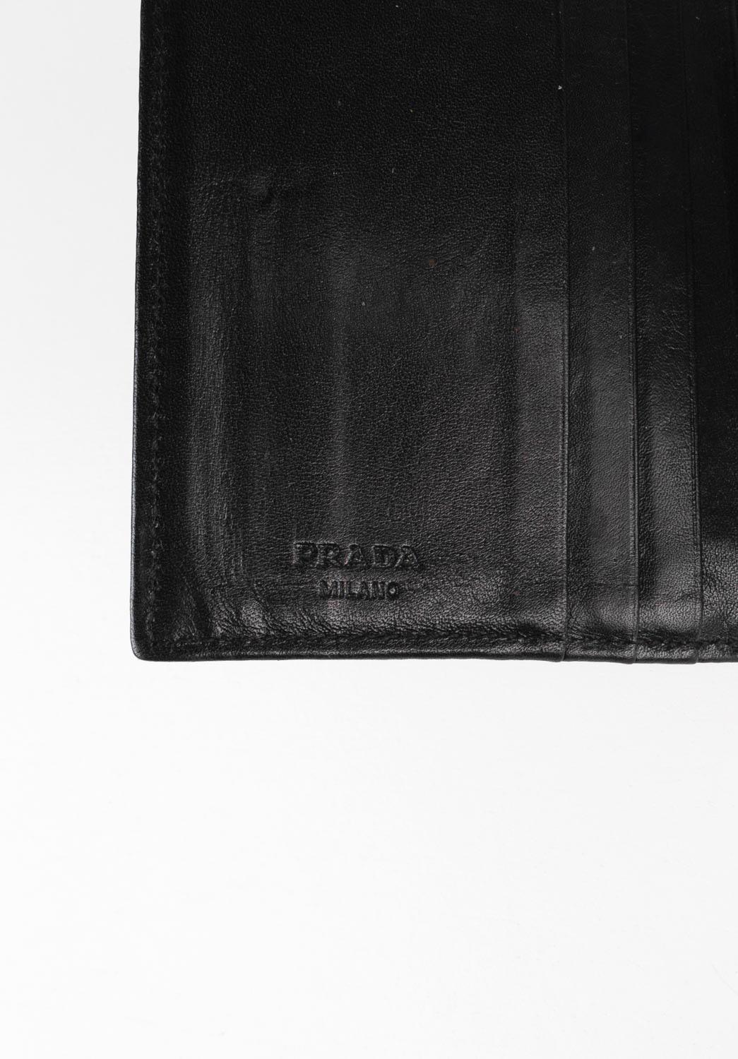 Prada Men Wallet Nylon Logo, Medium size In Fair Condition For Sale In Kaunas, LT