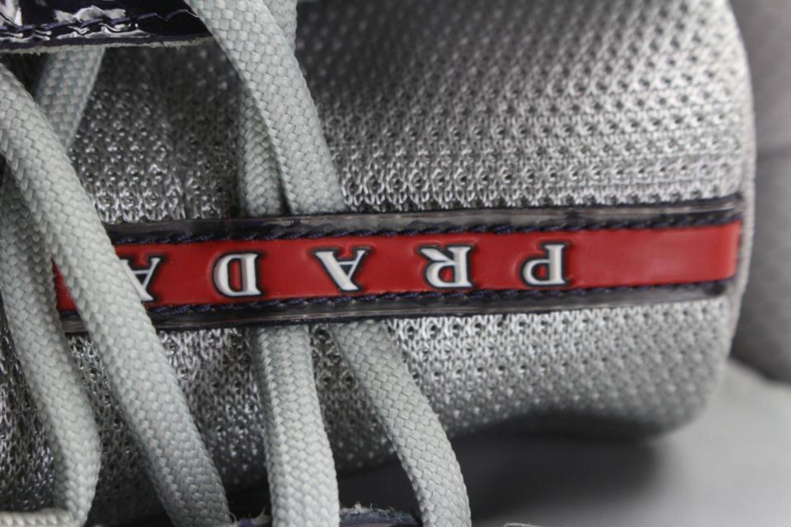 Prada Men's 10 US Cup Patent Leather Vernice Bike Sneaker 4T0341 For Sale 3