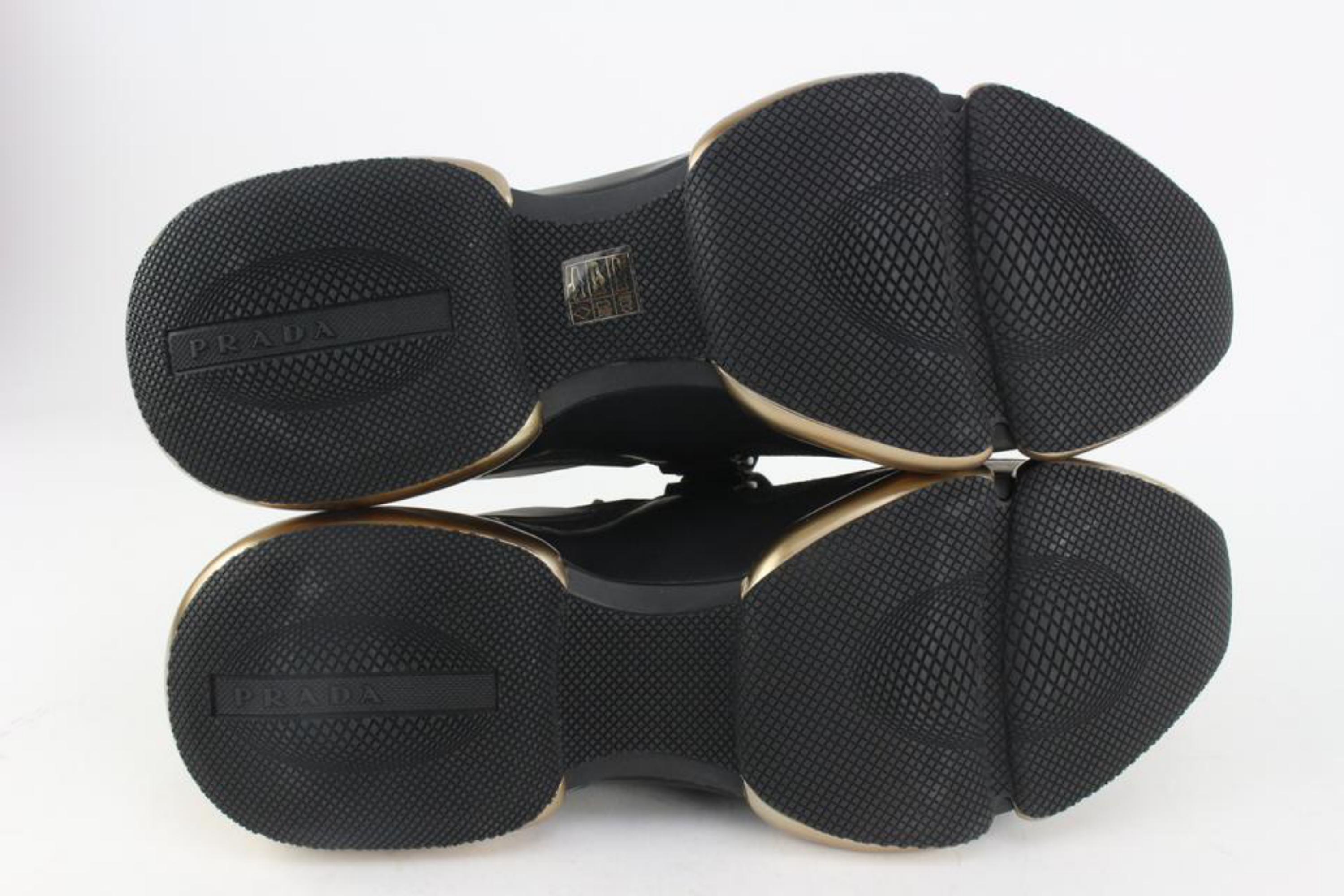 Prada Men's 11 20g064 Black x Gold Cloudbust Sneakers 1116p48
Made In: Italy
Measurements: Length:  13.5