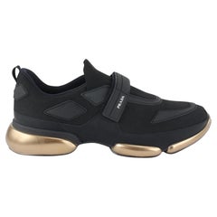 Prada Men's 11 20g064 Black x Gold Cloudbust Sneakers 1116p48