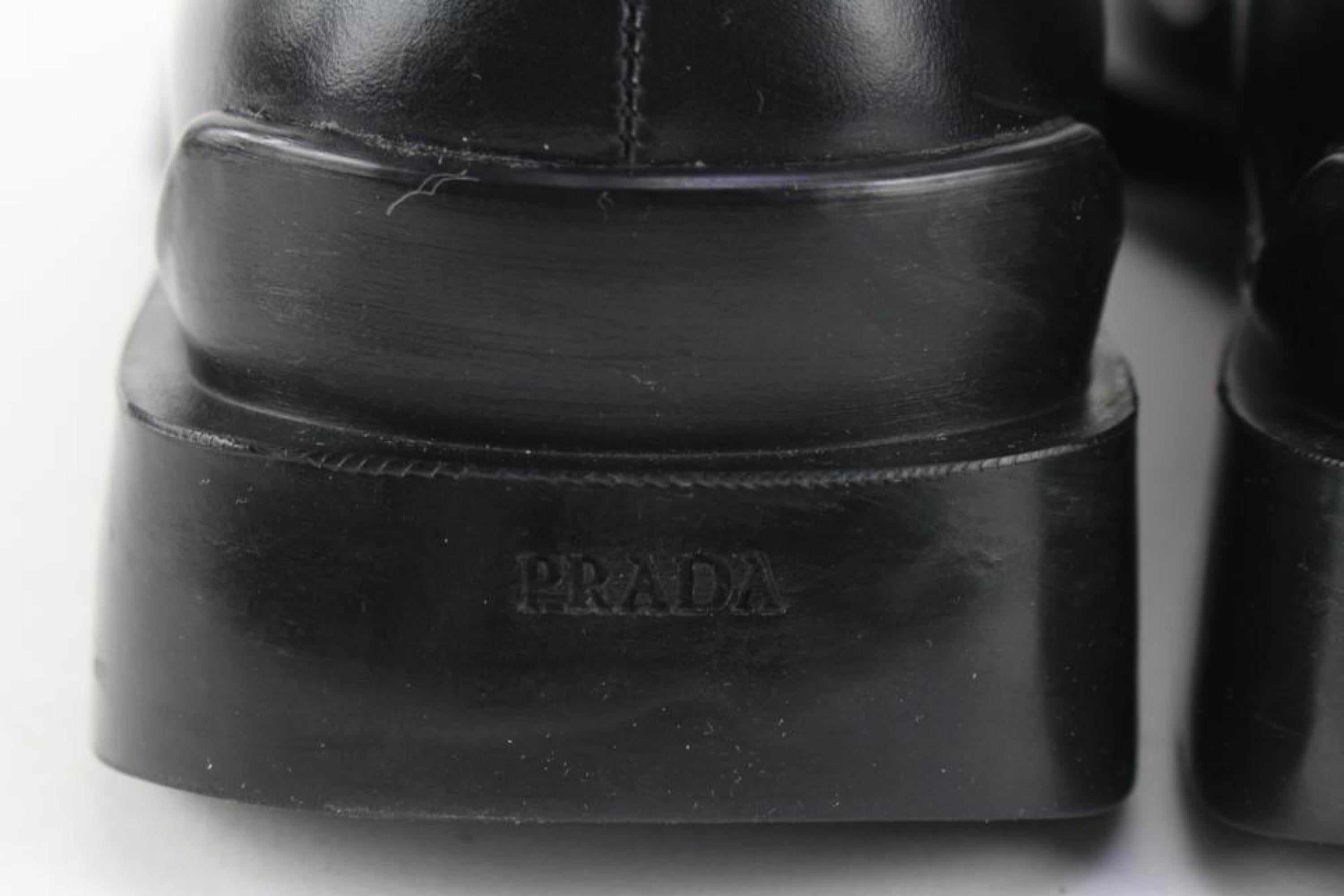 Prada Men's 7 US Black Leather Dress Sneaker 1223p20 8