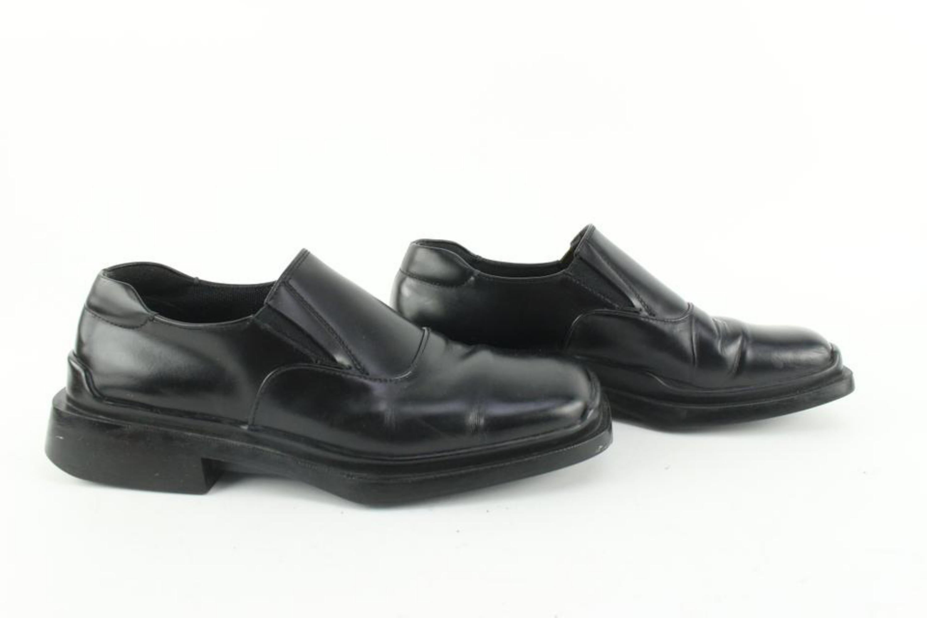 Prada Men's 7 US Black Leather Dress Sneaker 1223p20 3