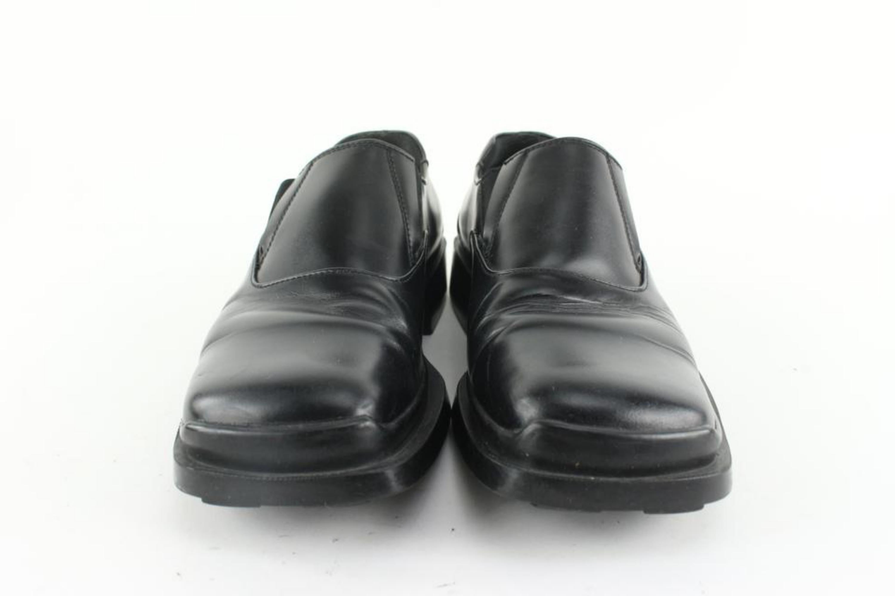 Prada Men's 7 US Black Leather Dress Sneaker 1223p20 4