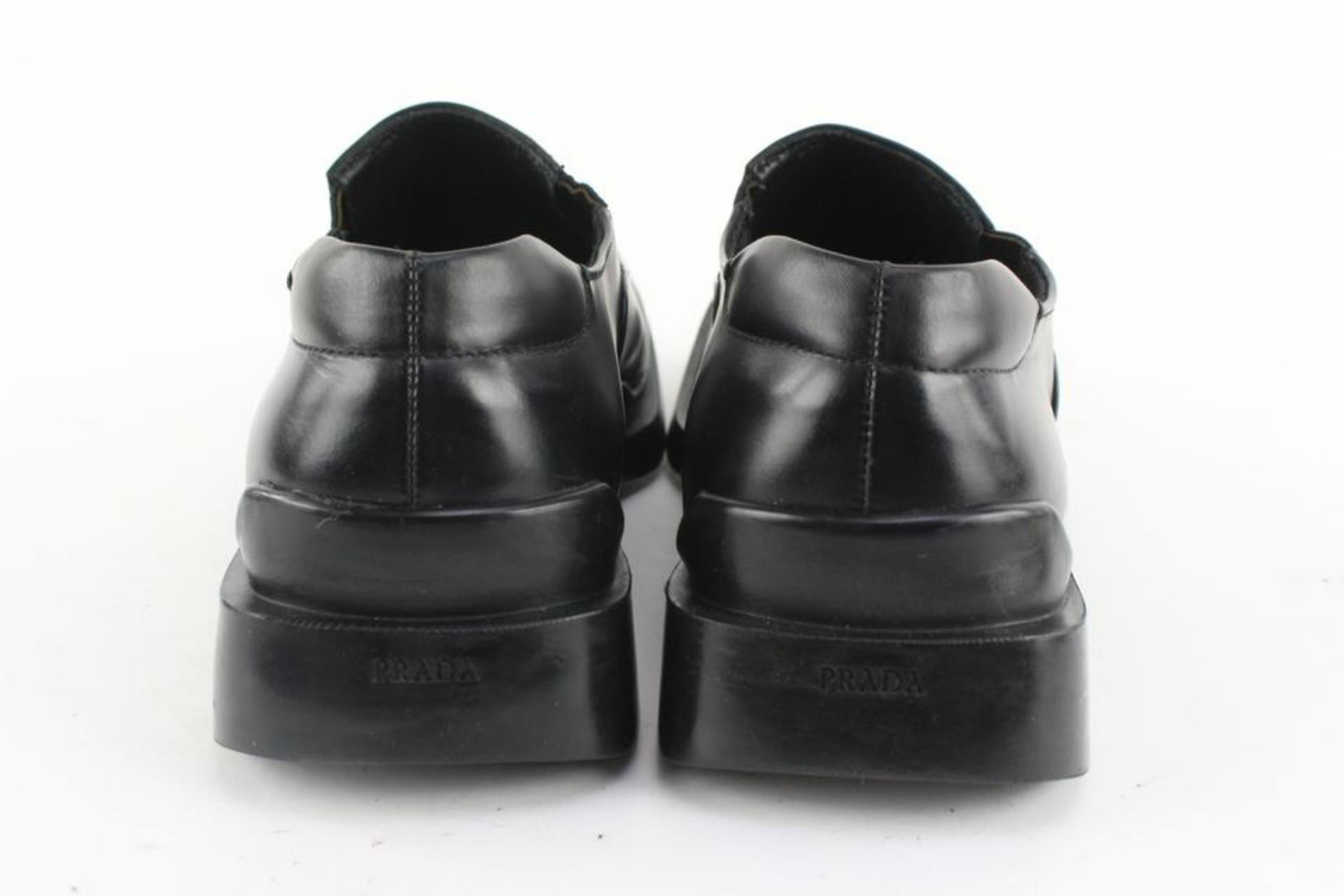 Prada Men's 7 US Black Leather Dress Sneaker 1223p20 5