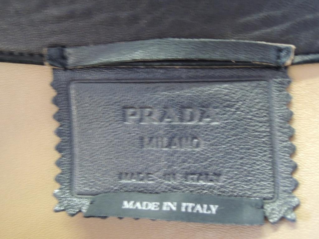 Prada Men's Black Leather Trench Coat 3