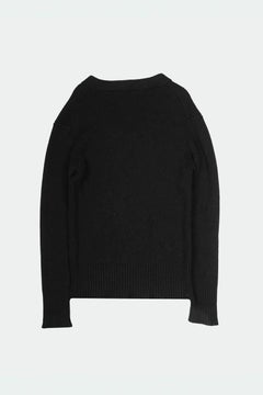 Prada Men's Black Wool Sweater Deep V-Neck Relaxed Fit L/XL