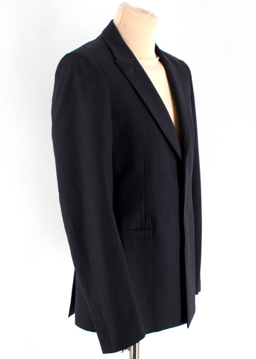 Black Prada Men's Grey Pinstripe Suit M