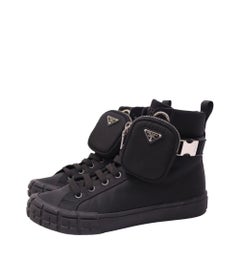 Prada Men's Re-Nylon Wheel High-Top Sneakers Size US 8.5