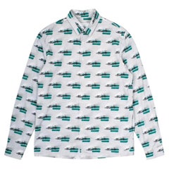 Prada Men's Shirt Dynamic Formula Pattern Cotton Size L/XL