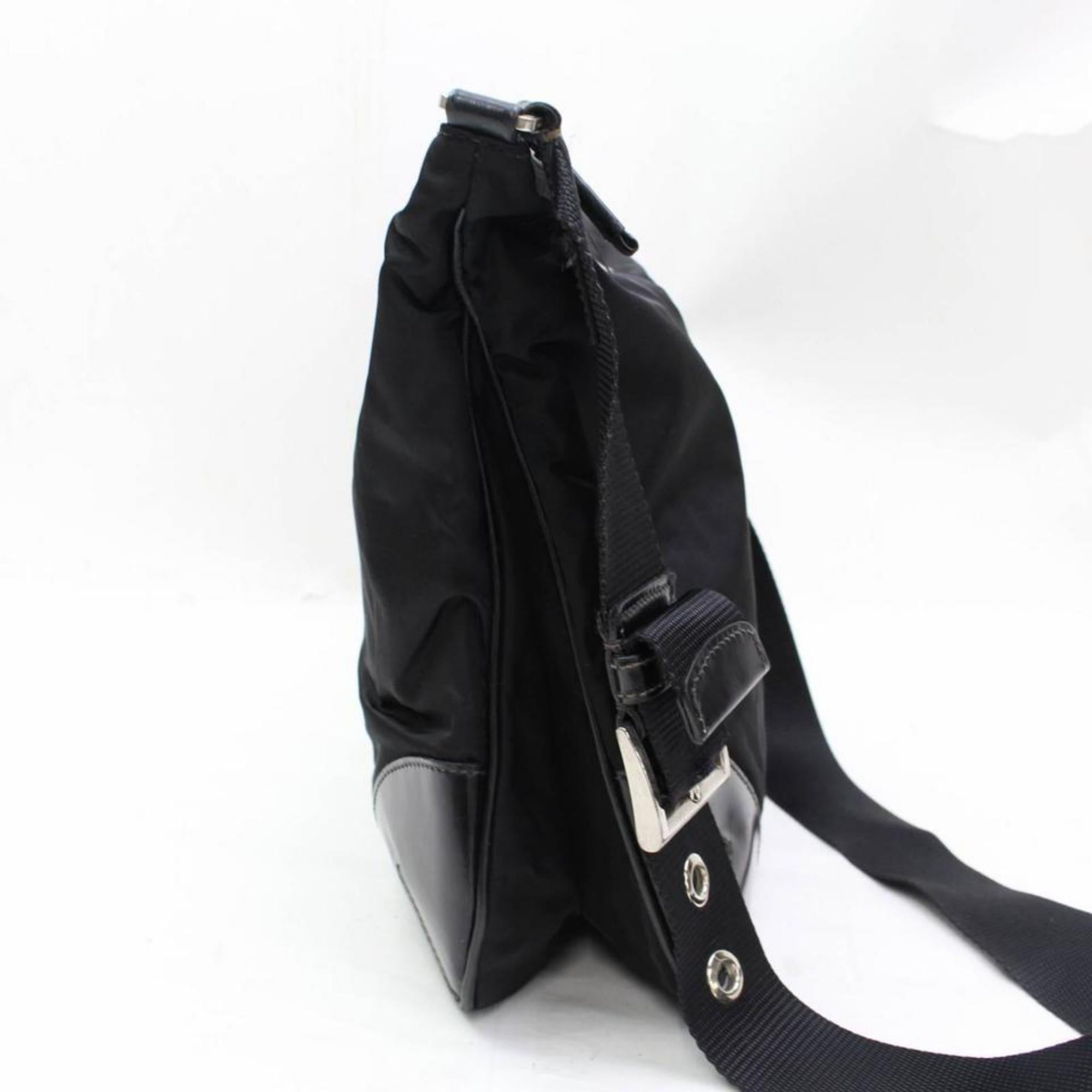 Prada Messenger 867628 Black Nylon Cross Body Bag For Sale 7