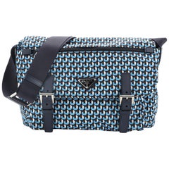 Prada Messenger Bag Printed Tessuto Small 