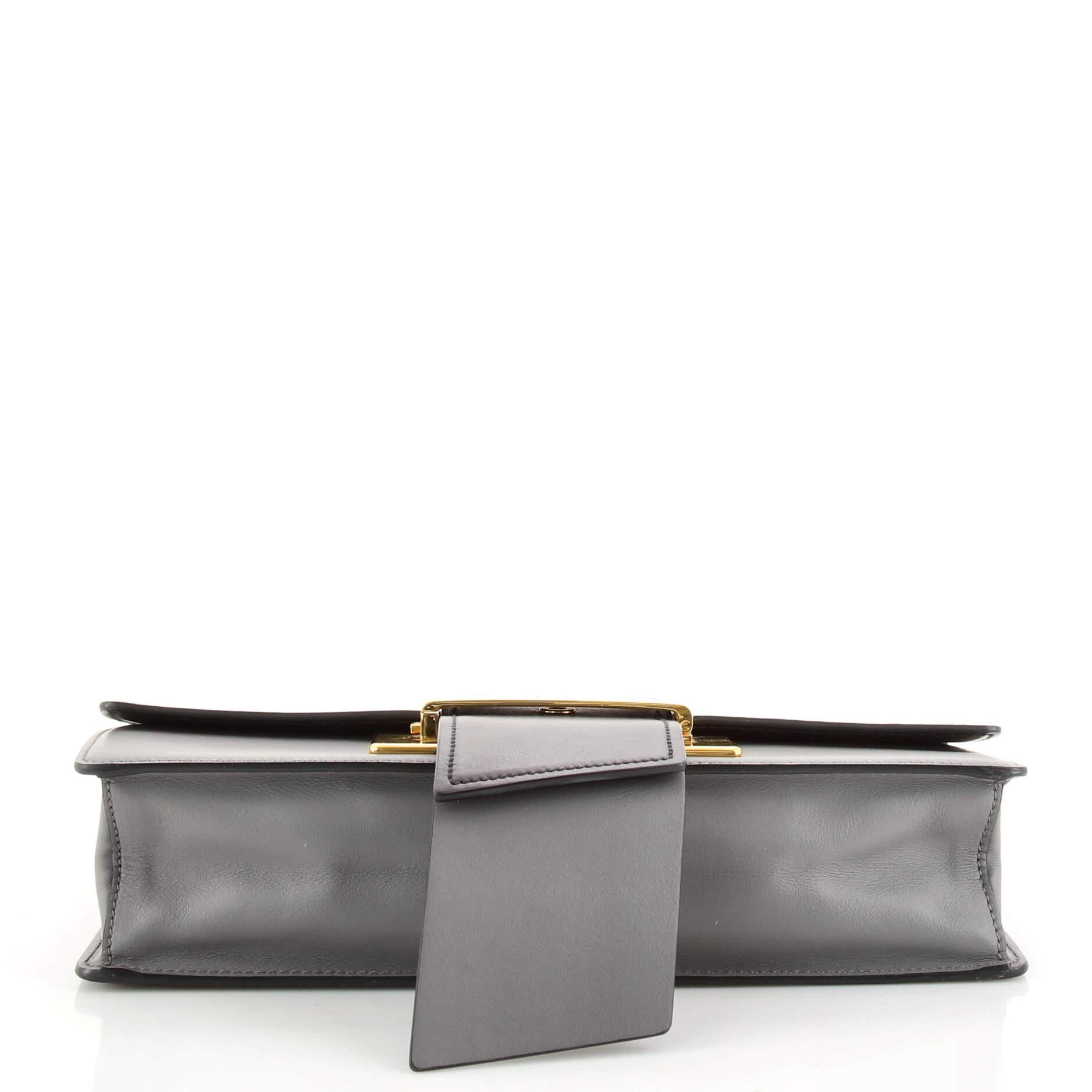 Prada Metal Ribbon Shoulder Bag City Calfskin Medium In Fair Condition In NY, NY