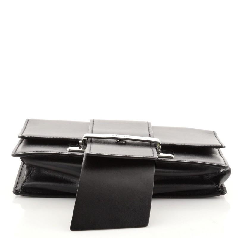 Women's or Men's Prada Metal Ribbon Shoulder Bag City Calfskin Small