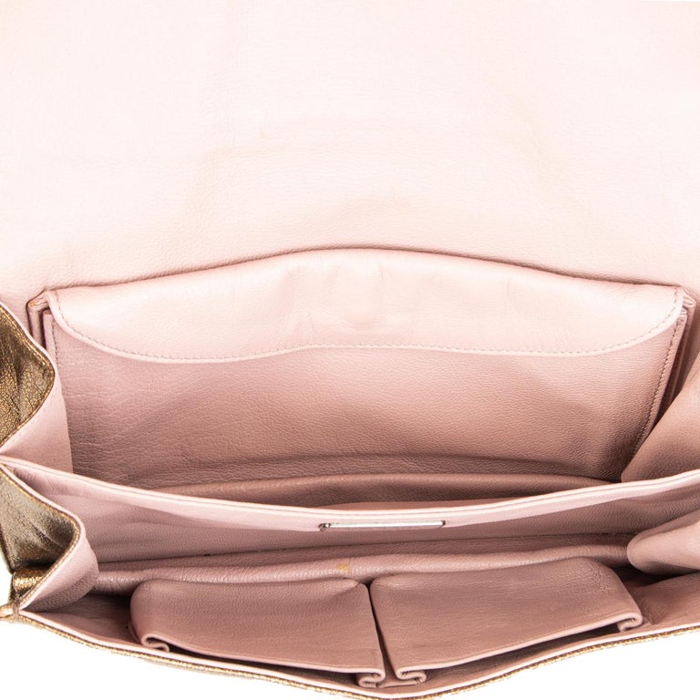 PRADA metallic antique gold leather BERLINO SOUND Shoulder Bag at 1stDibs |  prada green bag, burgundy coach purse