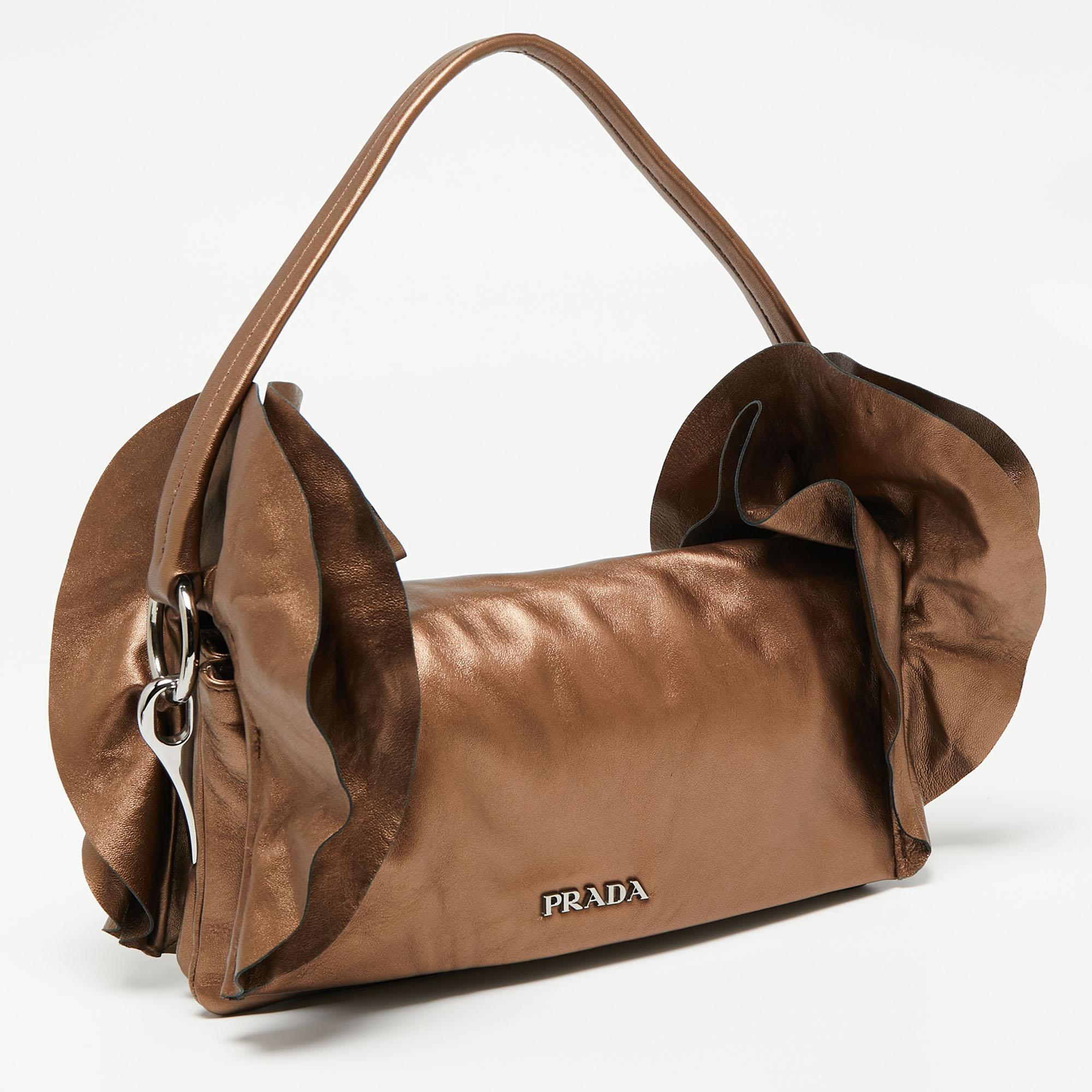 ruffle clutch bag