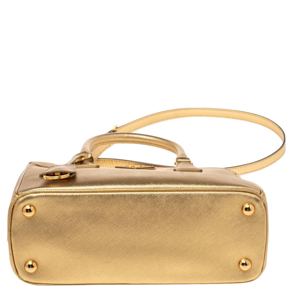 prada galleria mini saffiano leather tote