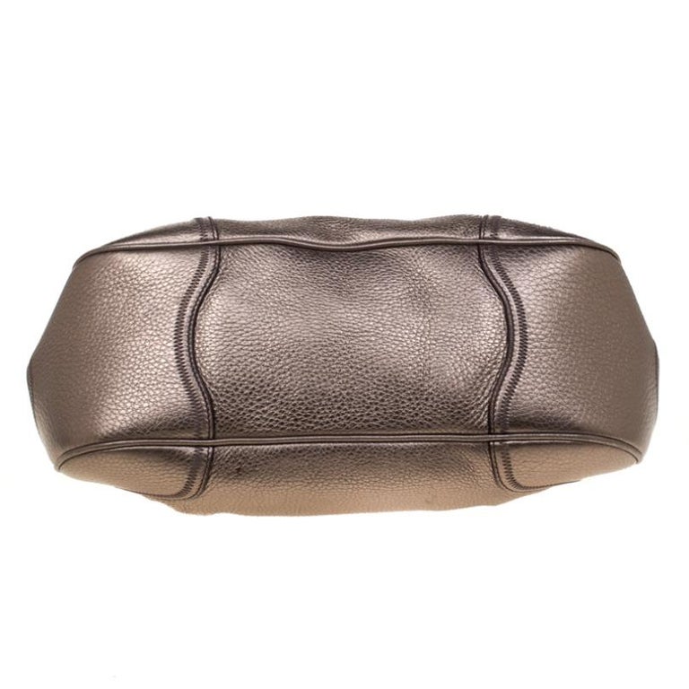 prada leather shoulder bag gray
