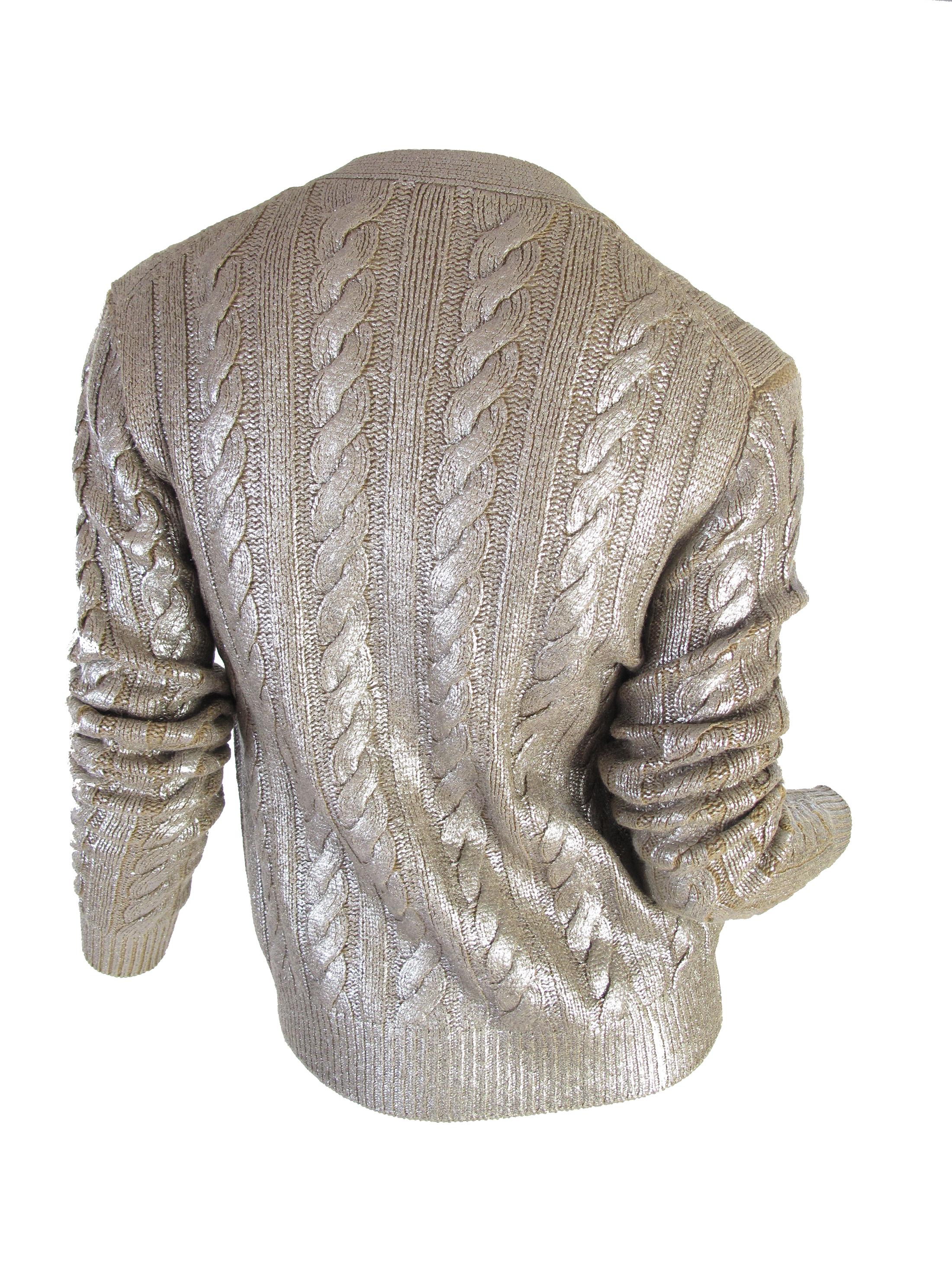 Prada metallic knit cardigan. Condition: very good. Size small
