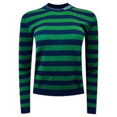 Prada - Maglia in lana con logo metallico
