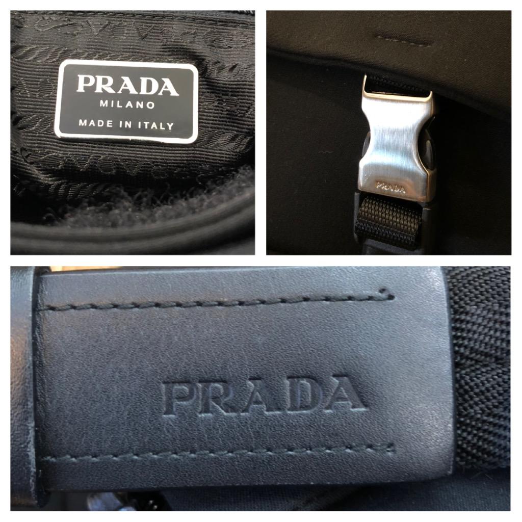 PRADA Microfiber Crossbody Sling Bag Black Unisex For Sale 4