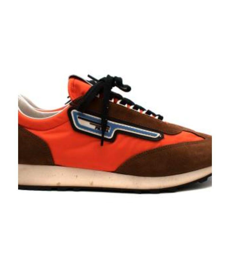 Prada Milano 70 Rubber and Leather-Trimmed Nylon Sneakers In Good Condition For Sale In London, GB