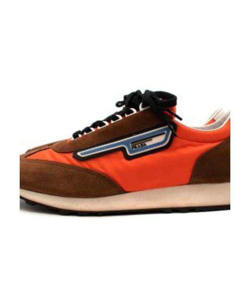 Women's Prada Milano 70 Rubber and Leather-Trimmed Nylon Sneakers For Sale