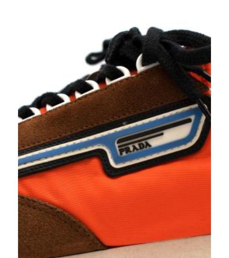 Prada Milano 70 Rubber and Leather-Trimmed Nylon Sneakers For Sale 3