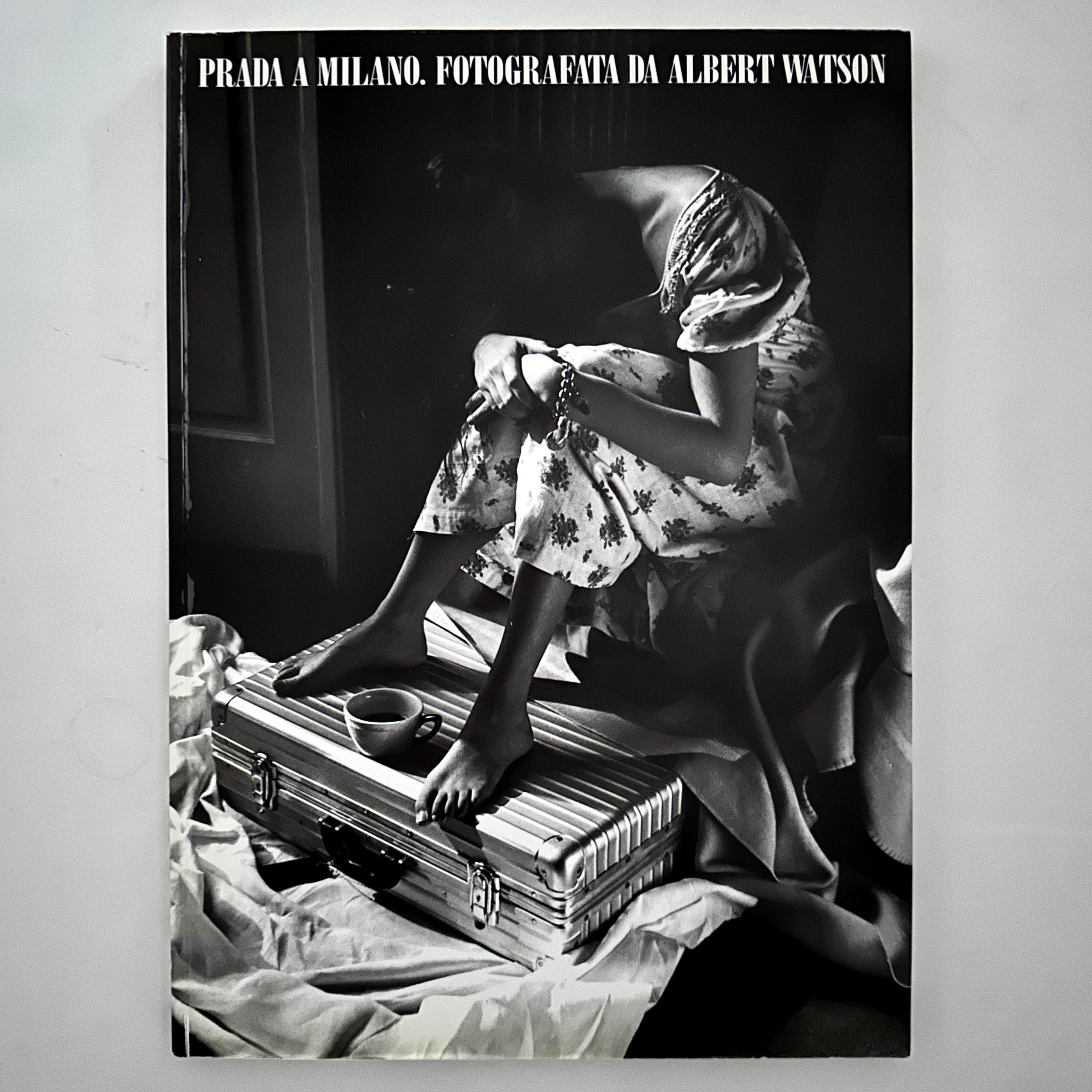 Published by Idea Milan 1988. Softback in printed slipcase. Italian and English text

In 1988 Prada commissioned Albert Watson to create a book interpreting the past and present. Watson uses the original black and white marble chequered floor from