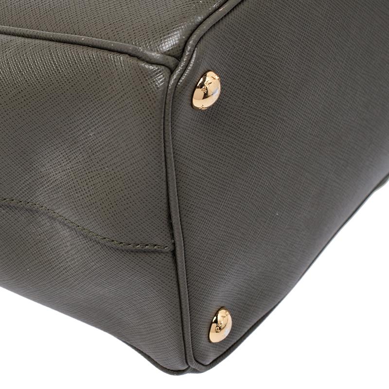 Prada Militare Saffiano Leather Medium Double Zip Tote 4