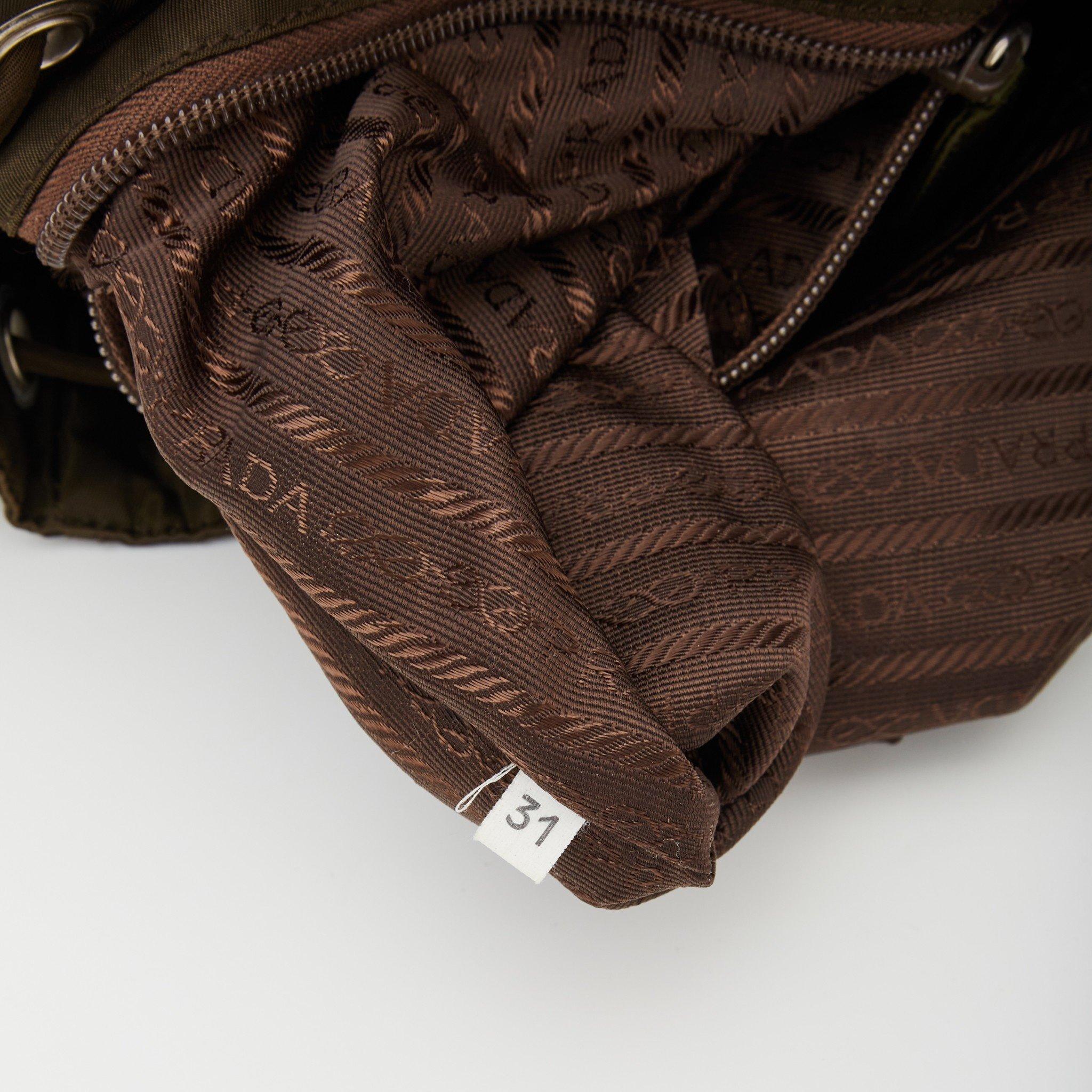 Prada Military Green Nylon City Backpack For Sale 3