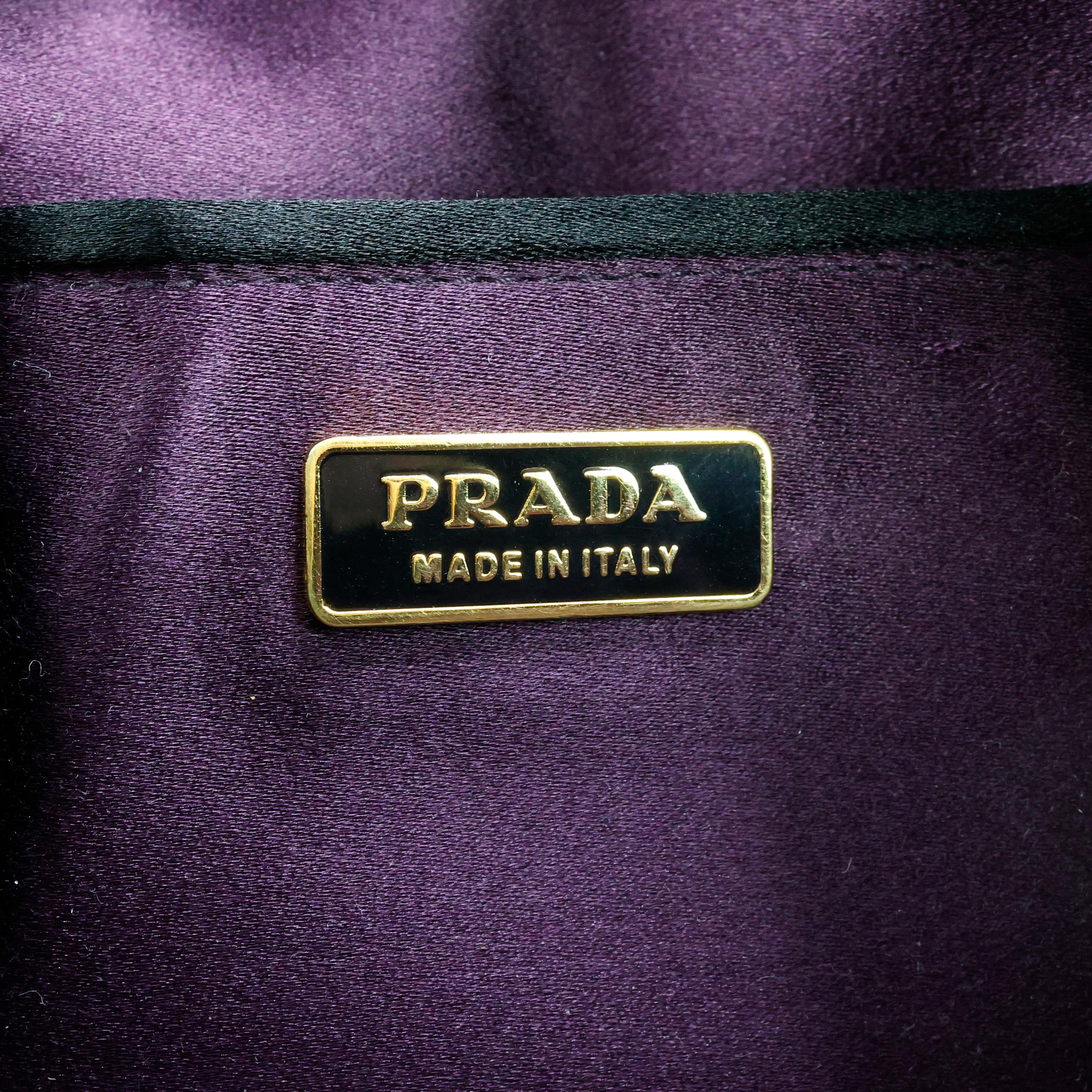 Prada mini bag in purple silk 4