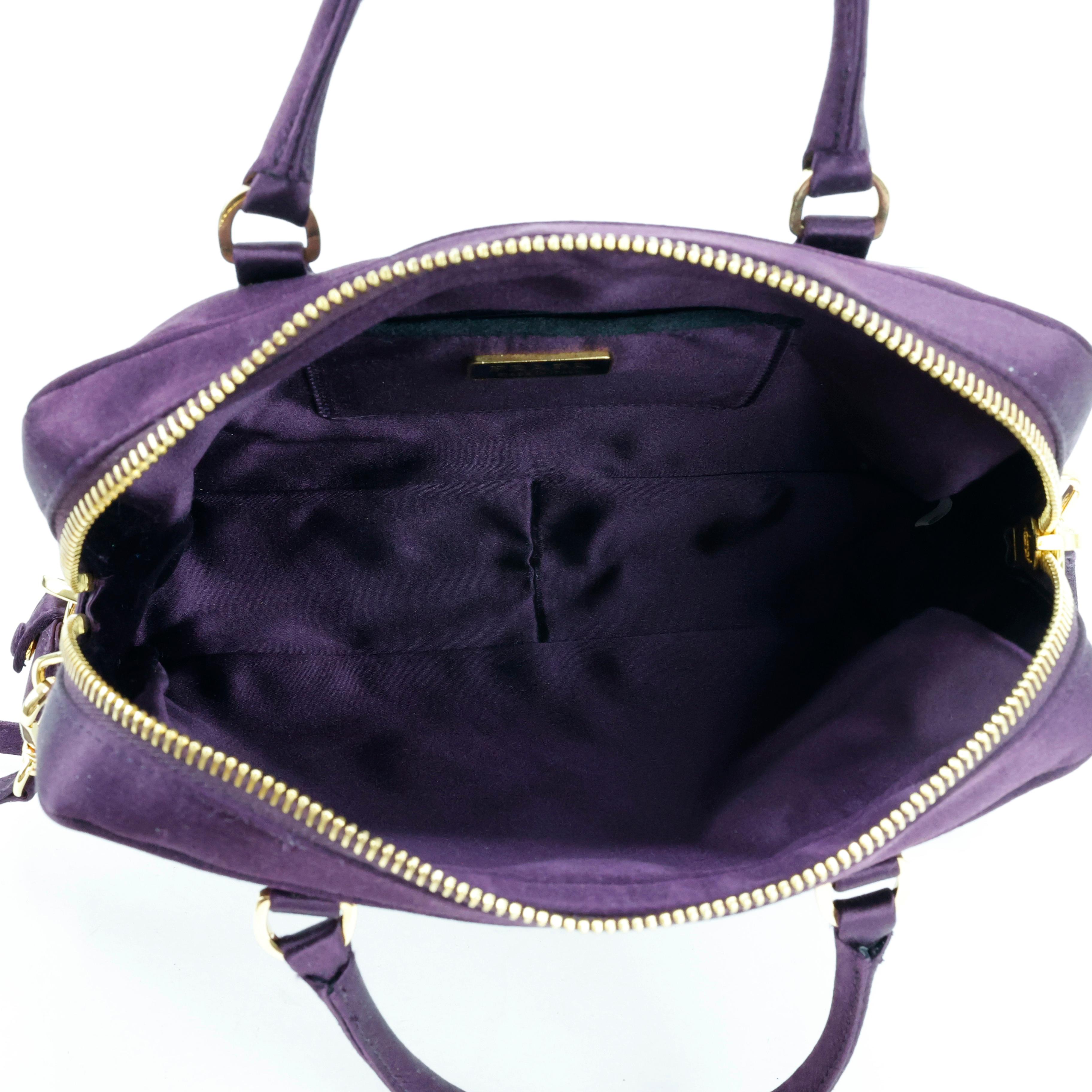 Prada mini bag in purple silk 6